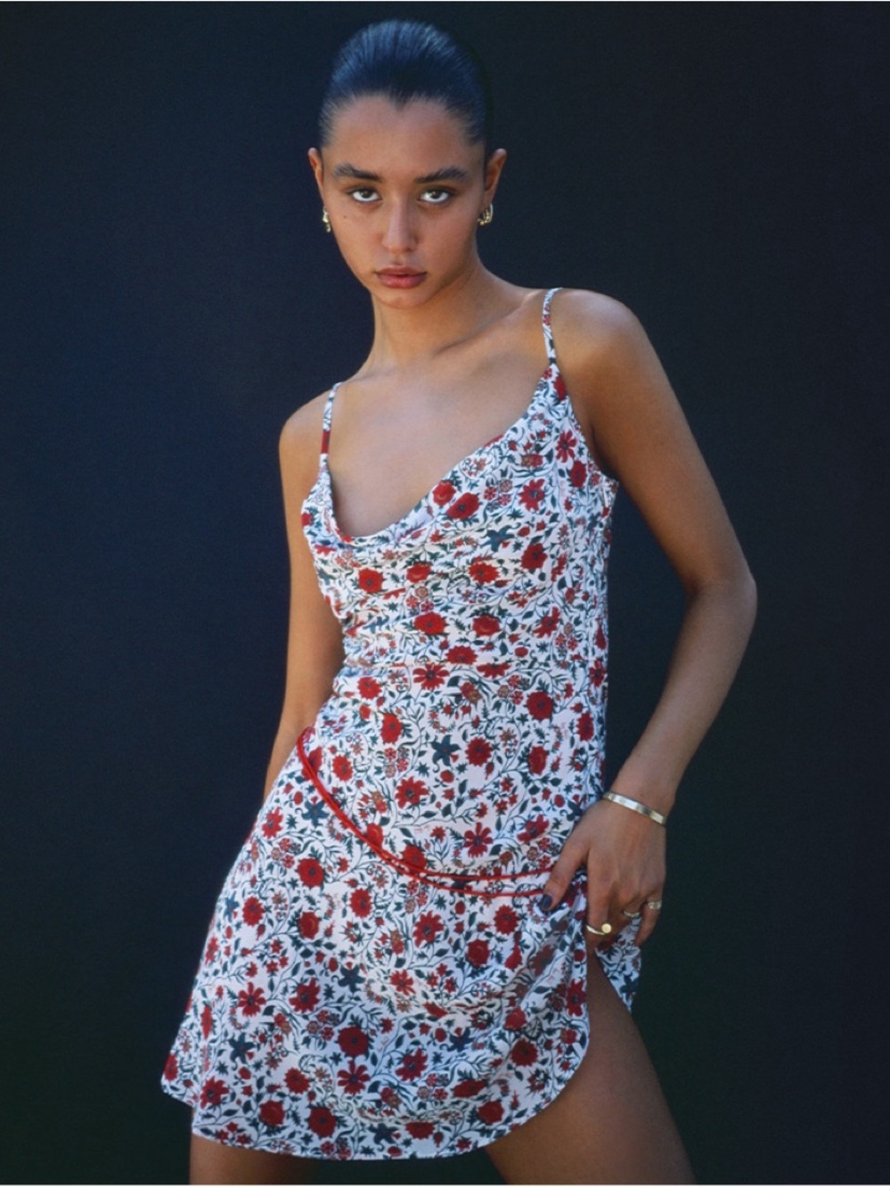 Réalisation Par The Montague Silk Mini Dress in the Batik Floral print⁠